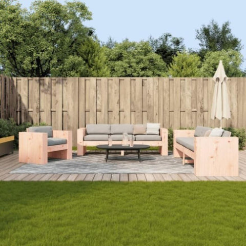 ZNTS 2 Piece Garden Lounge Set Solid Wood Douglas 3216904