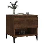 ZNTS Side Table Brown Oak 50x46x50 cm Engineered Wood 819562