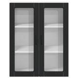 Wall Glass Cabinet LUCCA Black 80 x 31 x 100 cm Engineered Wood 885156
