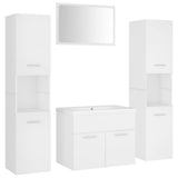 Bathroom Furniture Set White Engineered Wood 3071225