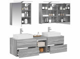 Bathroom Furniture Set 5 pcs Grey Sonoma 3406796