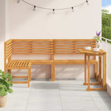 Garden Bench Set 3 pcs Brown Solid Acacia Wood 3328692