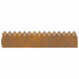 Lawn Edgings 20 pcs Rusty 103 x 0.05 x 22 cm Weathering Steel 874763