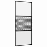 Glass Door Fretwork Black 90 x 2 x 205 cm Aluminium 42012458