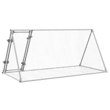 Rabbit Hutch Silver 200x105x91 cm Galvanised Steel 3281530