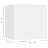 10 Piece TV Cabinet Set White Engineered Wood 3078724