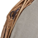 Firewood Basket with Handle 57x46.5x52 cm Brown Willow 286987