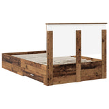 Bed Frame with Headboard Old Wood 120 x 190 cm Engineered Wood 3409674