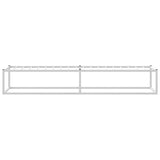 Bed Frame without Mattress White 90x200 cm Metal 4017422