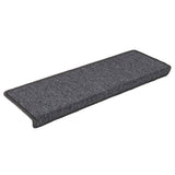 Stair Mats 15 pcs 65x21x4 cm Dark Grey Rectangular Edge 326197