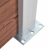 WPC Fence Set 1 Square + 1 Slanted 273x186 cm Brown 3054430