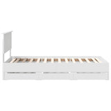Bed Frame with Drawer White 90 x 190 cm Engineer Wood 3408019