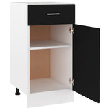 Drawer Bottom Cabinet Black Engineered Wood Medium 801213