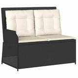 Garden Bench Black Poly Rattan 3394449