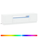 LED TV Cabinet White Engineered Wood 897785