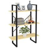 3-Tier Book Cabinet 80x30x105 cm Solid Pine Wood 806532