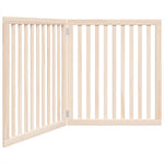 Dog Gate Foldable 2 Panels 160 cm Poplar Wood 352242