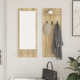 Wall-Mounted Coat Rack with Shelf Sonoma Oak 70 x 10 x 90 cm 874525