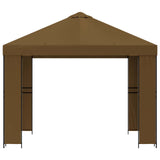 Gazebo 3 x 3 m Taupe Polyester and Steel 190 gsm 900354