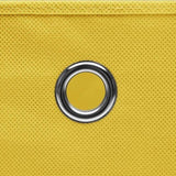 Storage Boxes with Lids 10 pcs Yellow 32x32x32 cm Fabric 288368