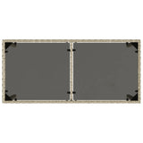 Garden Table with Glass Top Light Grey 115x54x74 cm Poly Rattan 365079