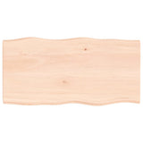 Table Top 100x50x cm Untreated Solid Wood Live Edge 363885