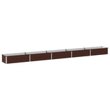 Raised Garden Bed Brown 400 x 40 x 24 cm cold-rolled steel 8006355