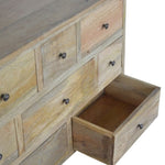 Oak-ish Solid Wood 8 Drawer Chest IN050