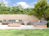 Garden Lounge Set Natural Wood Solid Douglas Fir Wood Modular 3186646