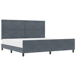 ZNTS Dark Grey Velvet Bed Frame 200x200 cm 3345030