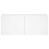 TV Wall Cabinet with LED Lights White 100x35x41 cm 837323