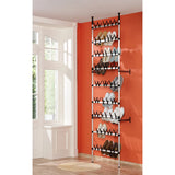 ZNTS Telescopic Shoe Rack with Rods Aluminium 321108