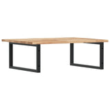 Basin Shelf Wall Mounted Steel and Solid Wood Acacia 3302889