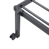 Bed Frame without Mattress Foldable Black 75x190 cm Steel 4103957