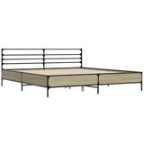 Bed Frame without Mattress Sonoma Oak 200x200 cm 3280063