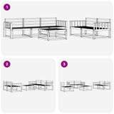 Outdoor Sofa Set 6 pcs White 3386053