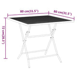 Garden Table 80x80x72 cm Expanded Metal Mesh Anthracite 317345