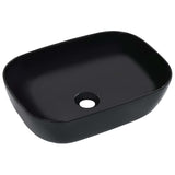 Wash Basin 45.5x32x13 cm Ceramic Black 143916