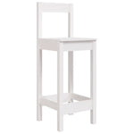 5 Piece Garden Bar Set White Solid Wood Pine 3154751