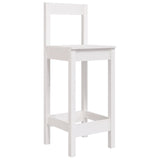 5 Piece Garden Bar Set White Solid Wood Pine 3154751