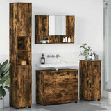 Bathroom Furniture Set 4 pcs Smoked Oak 3393058
