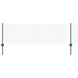 Welded Wire Fence with Posts 25 x 0.6 m PVC-Coated Steel Green 3336474