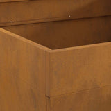 Fire Pit Brown 80 x 80 x 43 cm Weathering Steel 858945