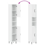 Bathroom Cabinet with Open Shelf HAARLEM White 30 x 31 x 190 cm 896815