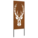 Garden Privacy Screen Rusty 50 x 140 cm Weathering steel 876335