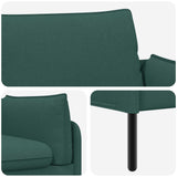 3-Seater Sofa Dark Green 222 x 81 x 89 cm Fabric 42048634