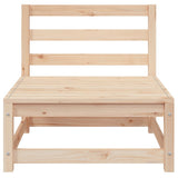 Garden Sofa Natural Pine Solid Pine Wood Single Unit Modular 837914
