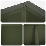 Retaining Wall 8 pcs 300 x 100 x 40 cm Steel Olive Green 3449250