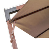 Hanging Garden Parasol with Pole Taupe 3.5x2.9 m Solid Fir Wood 313769