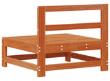 Garden Middle Sofa Solid Pine Wood Wax Brown 124 x 62 x 70.5 cm 865496